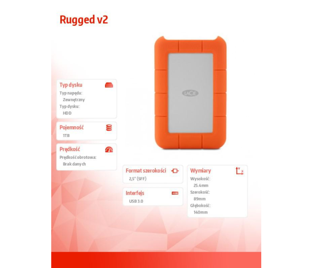 LaCie Rugged 1TB Thunderbolt - 426950 - zdjęcie 4